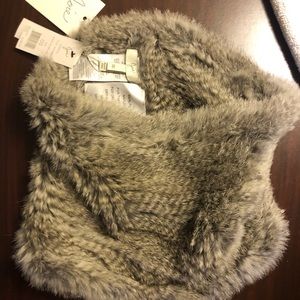 NWT, Joie Rabbit Fur Gaitor. 9"Lx30"W